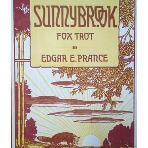 Sheet Music Sunnybrook Fox Trot Edgar E Prance Cocroft Music Thomasville GA 1917
